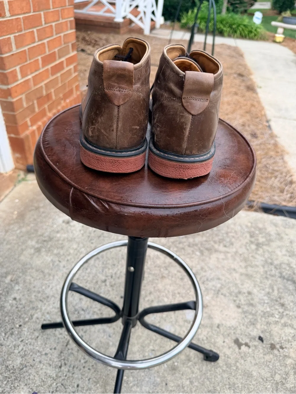 GBX Brown Leather Chukka Boots with Tan Interior
